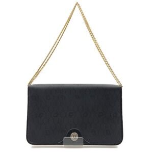 Christian Dior Honeycomb Chain Shoulder Bag Black